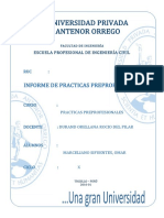 Universidad Privada Antenor Orrego: Informe de Practicas Preprofesionales