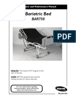 Manual de Usuario y Servicio Cama Hospitalaria Invacare Bariatric BAR-750 (Inglés)