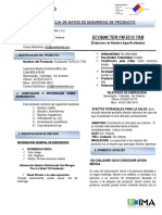 Hoja de Seguridad Ecobacter FM - Eco Tab PDF