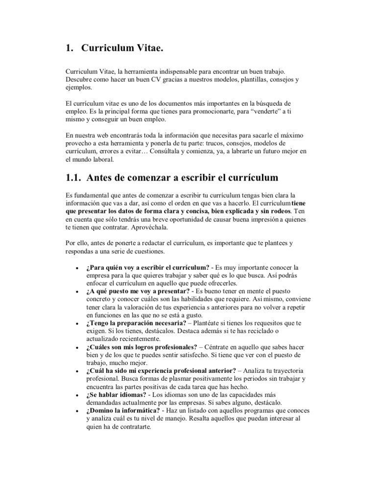 Curriculum vitae hacerlo picture