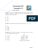 Distractores PSU Matem Ticas FMAT 2011 N 5