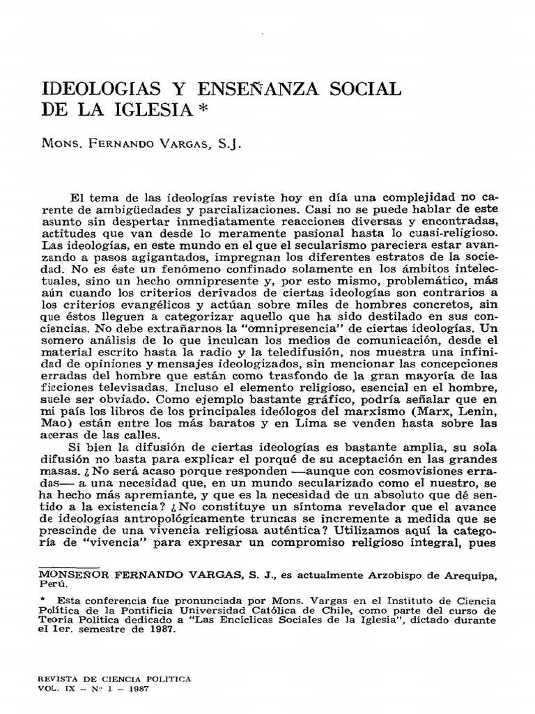 Ideologías y Enseñanza Social de la Iglesia | PDF | Ideologías | marxismo
