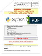 Programmer Avec Python-Les Conditions