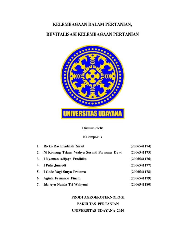 Revitalisasi Kelembagaan Pertanian | PDF | Karier & Perkembangan