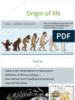 The Origin of Life: Dra. Carme Huguet