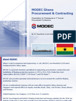 MODEC Ghana Procurement & Contracting: Presentation For Participants at 1 Annual Procurement Conference