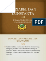 Variabel Dan Konstanta