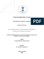 Universidad Del Azuay: Facultad de Ciencias Jurídicas