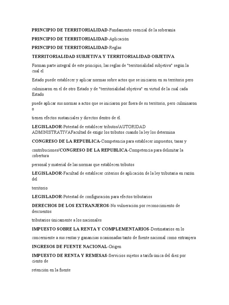 Principio De Territorialidad PDF Estado pol tica Jurisdicci n