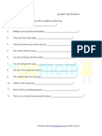 Question Tag Worksheet WAK
