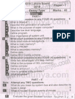 Past Papers 2019 Lahore Board 9th Class Computer Science Group I Subjective English Medium.pdf