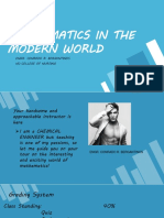 Mathematics in The Modern World: Nc-College of Nursing Engr. Conrado R. Bergantinos