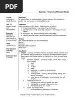 Maslow's Hierarchy of Needs OUTLINE, PROJ, QUIZ