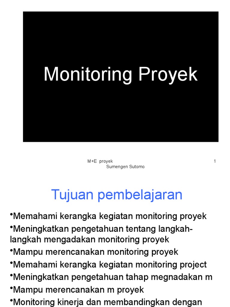 Monitoring Proyek | PDF