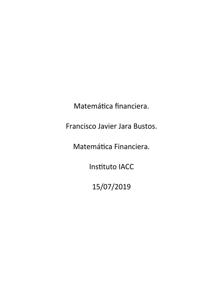 Conceptos Clave de Matemática Financiera | PDF | Interés | Tasas de interés