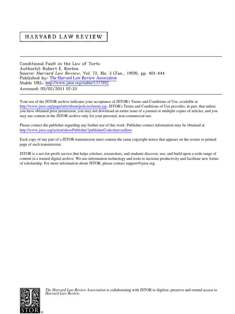 conditional fault of the law of tort Liability Insurance