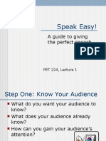 Lecture 1 How To Give A Speech PET224