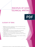 Basic Principles of Good Technical Writing