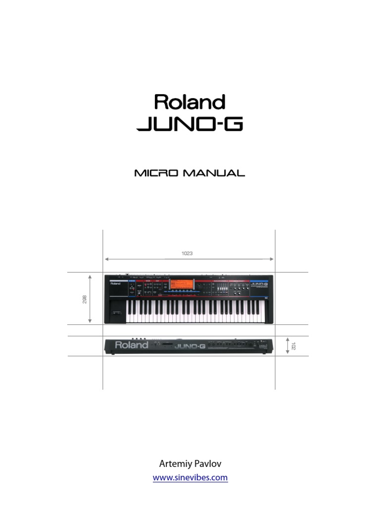 Juno-G Micro Manual Eng | Synthesizer | Usb