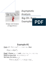 Asympto (C Analysis Big - Oh: Basic Examples: Design and Analysis of Algorithms I