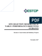ESTCP - RC - Site Selection Memo Guidance - November - 2017