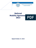 National Mobility Agreement 2013: Signed October 17, 2013