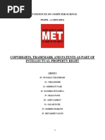 Intellectual Property Right: Met Institute of Computer Science PGDM - A (2019-2021)