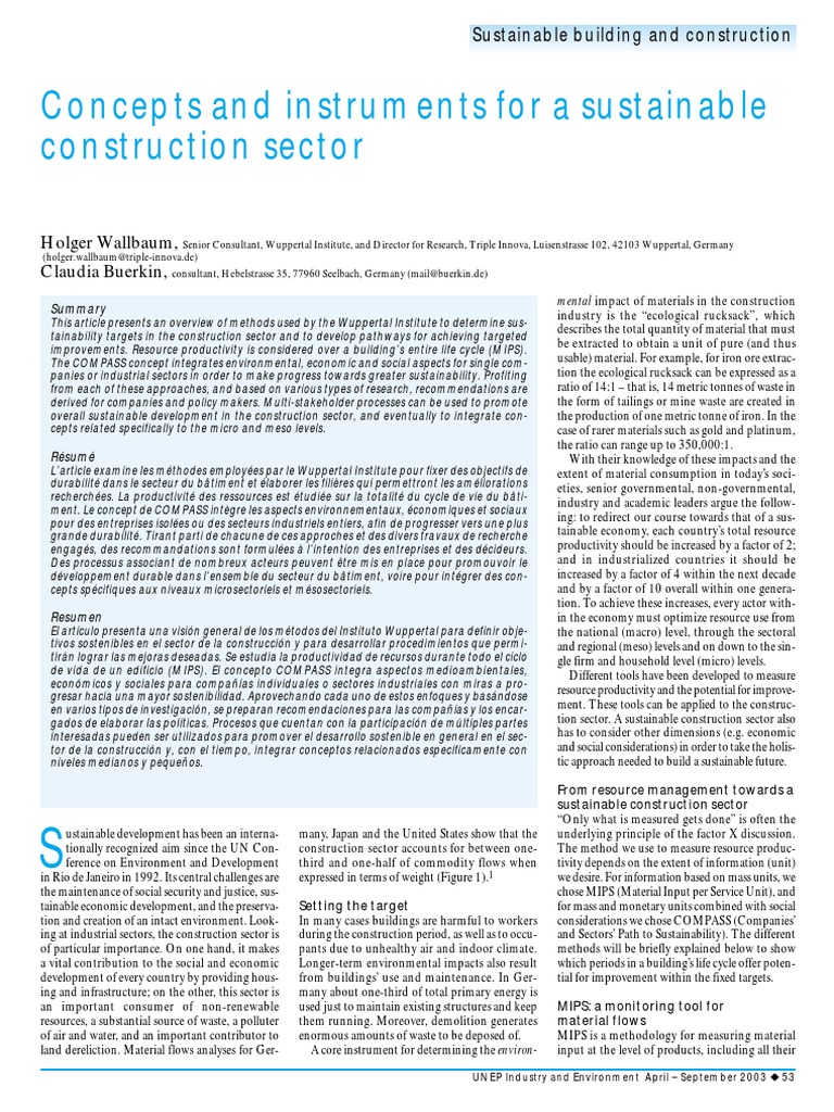 Sustainable Construction Strategies and Tools | PDF | Green Building ...