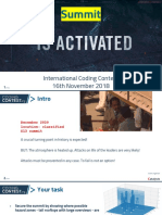 Summit: International Coding Contest 16th November 2018