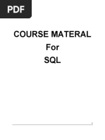 SQL Material