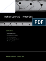 Behavioural Theories