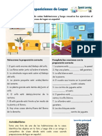 Preposiciones de Lugar Español Prepositions of Place Spanish Worksheet 1 PDF