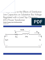 A Case Study On The Effects of Distribution Line Capacitors On Substation Bus Voltage Regulated With A Load Tap Changing (LTC) Power Transformer