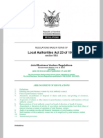 Local Authorities Act 23 of 1992: Joint Business Venture Regulations