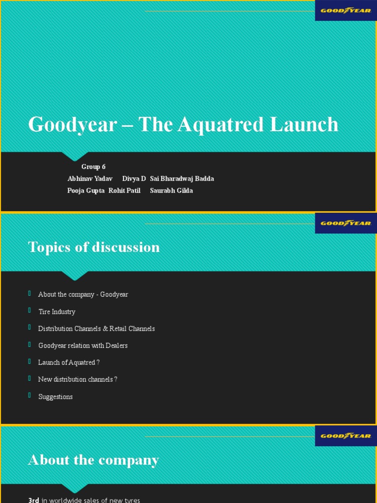 Goodyear - The Aquatred Launch | PDF | Goodyear Tire And Rubber Company ...