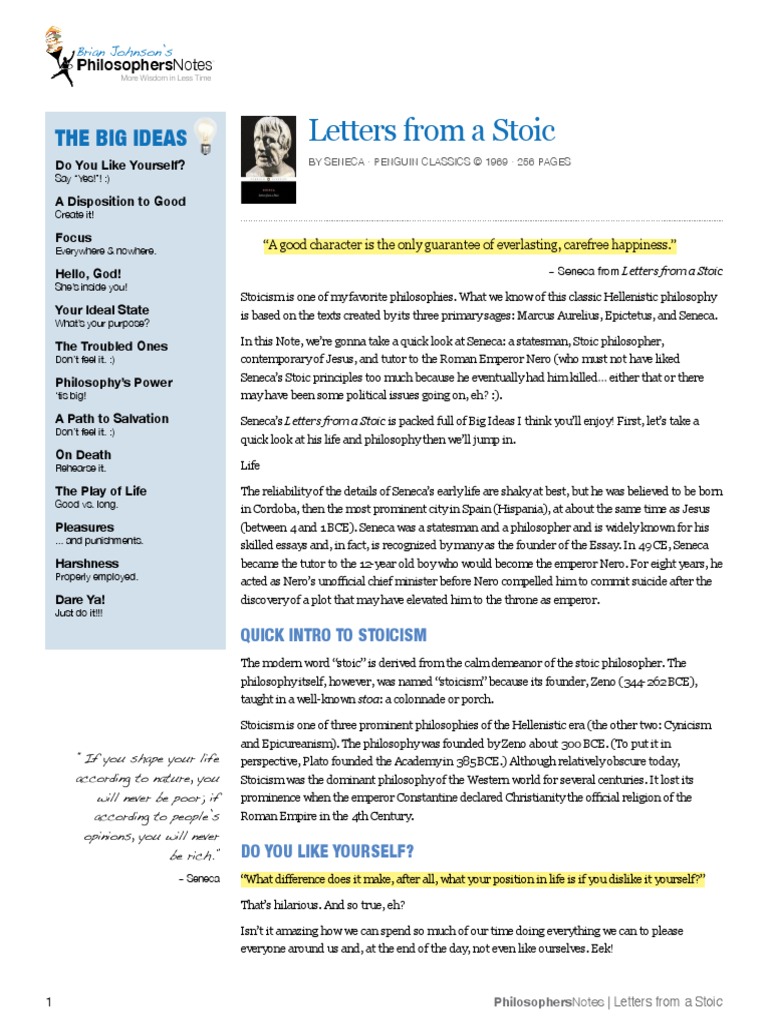 Letters From A Stoic PDF | PDF | Stoicism | Seneca The Younger