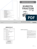 Kubota L47TL - M62TL Tractor Operators Manual