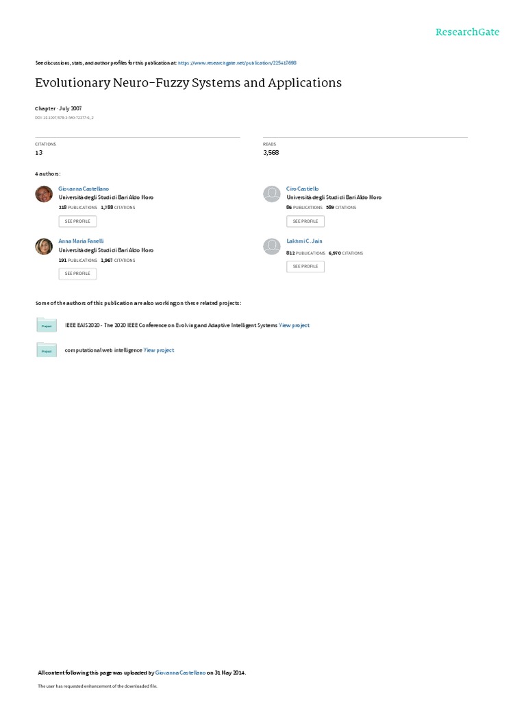 Evolutionary Neuro-Fuzzy Systems Overview | PDF | Artificial Neural ...