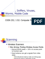Malware: Scanners, Sniffers, Viruses, Worms, Mobile Code: COEN 252 / 152: Computer Forensics