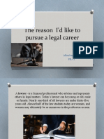 Why I want to pursue a legal career