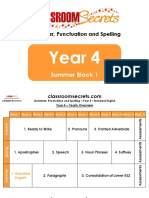 Year 4 Standard English Small Steps and Guidance