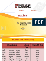 Indefinite pronouns and commands in English II