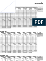 School Calendar 2010-2011 with Class Schedule