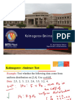 Kolmogorov-Smirnov Test: BITS Pilani