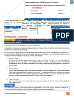 S32 - II - Revisamos y Elaboramos La Versión Final de Nuestra Tarjeta de Presentación