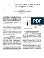 Short Research On Voice Control System Based On Artificial Intelligence Assistant