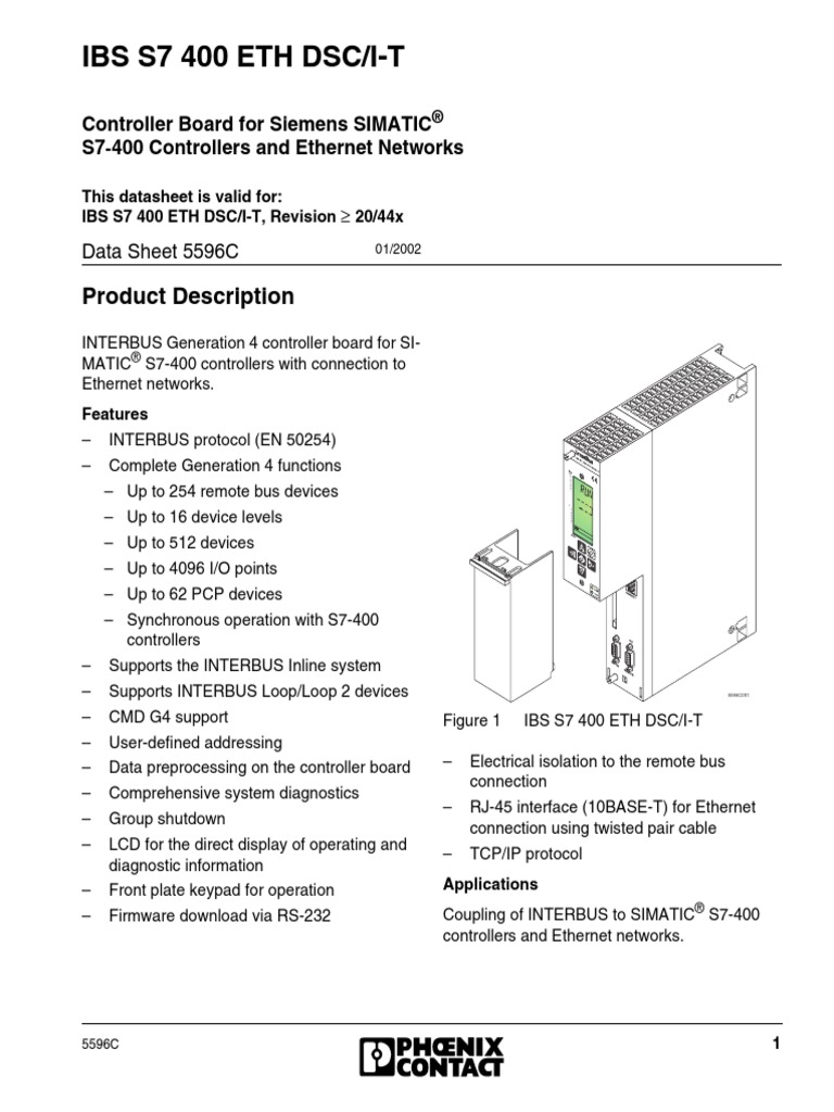 Ibs S7 400 Eth Dsc/i-T | PDF | Input/Output | Ethernet