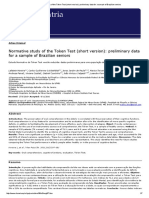 Normative Study of The Token Test (Short Version) : Preliminary Data For A Sample of Brazilian Seniors