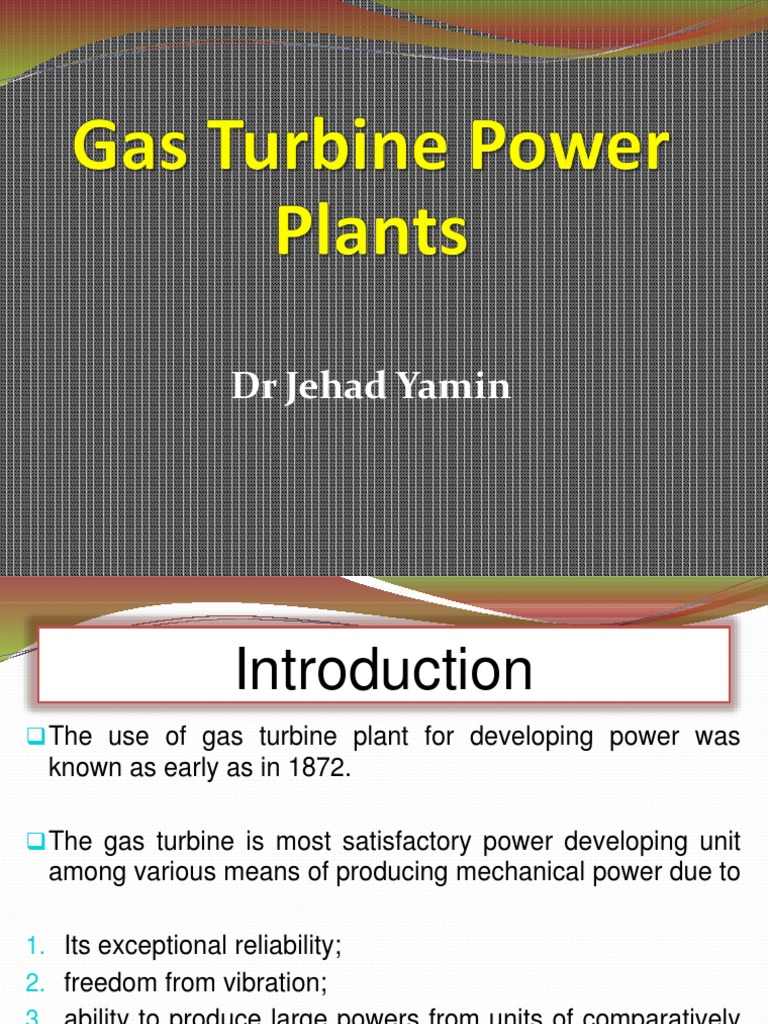Overview of Gas Turbine Power Plants | PDF | Gas Turbine | Combustion
