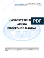 Hydrostatic Test API 598 Procedure Manual